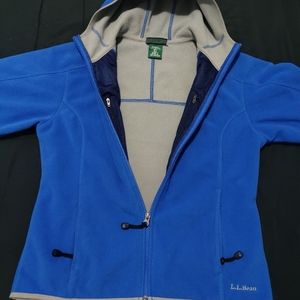 L.L. Bean Sweater Fleece Hoodie Jacket Women's Medium Reg Winter Snow